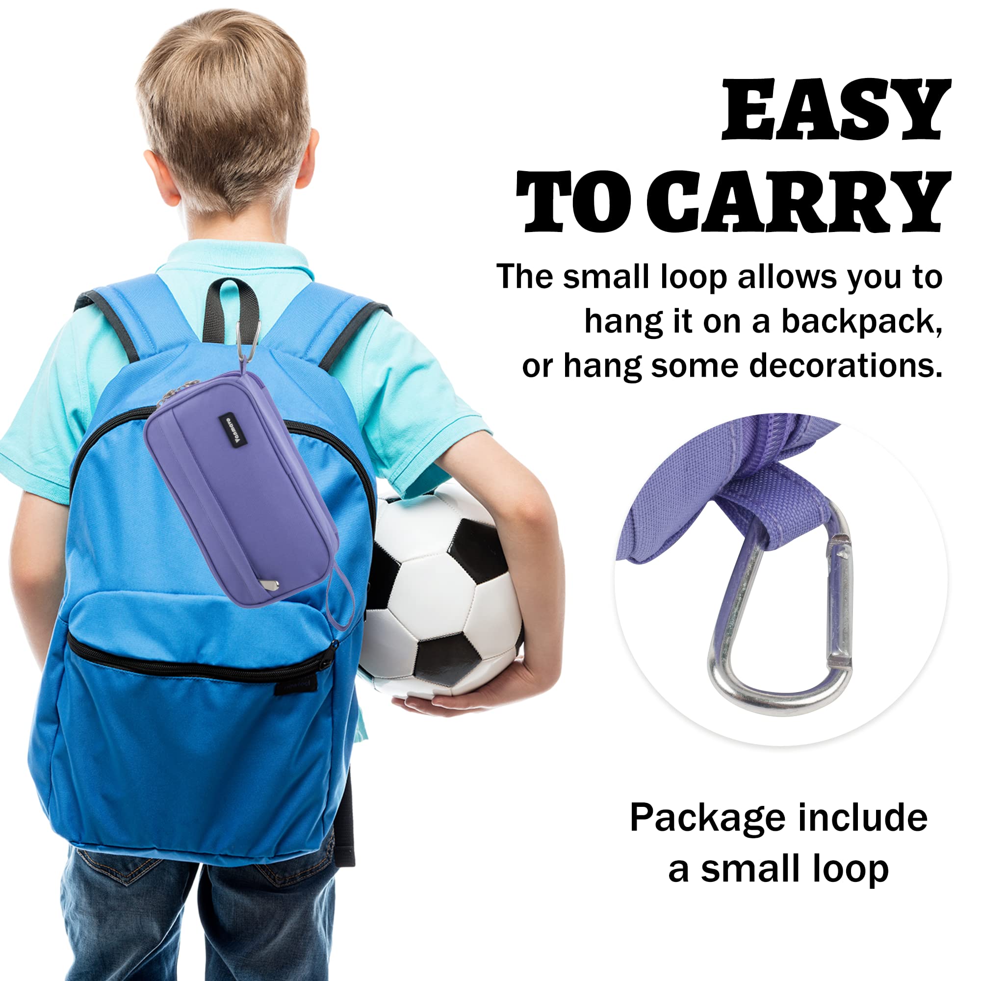 Large Capacity Pencil Case with 3 Compartments - Durable Zippered Pen Pouch for School, Office & Travel - Perfect Organizer for Markers, Pens & Stationery (Ideal for Students, Kids & Adults) - Great for Backpacks, Desks & On-the-Go Use