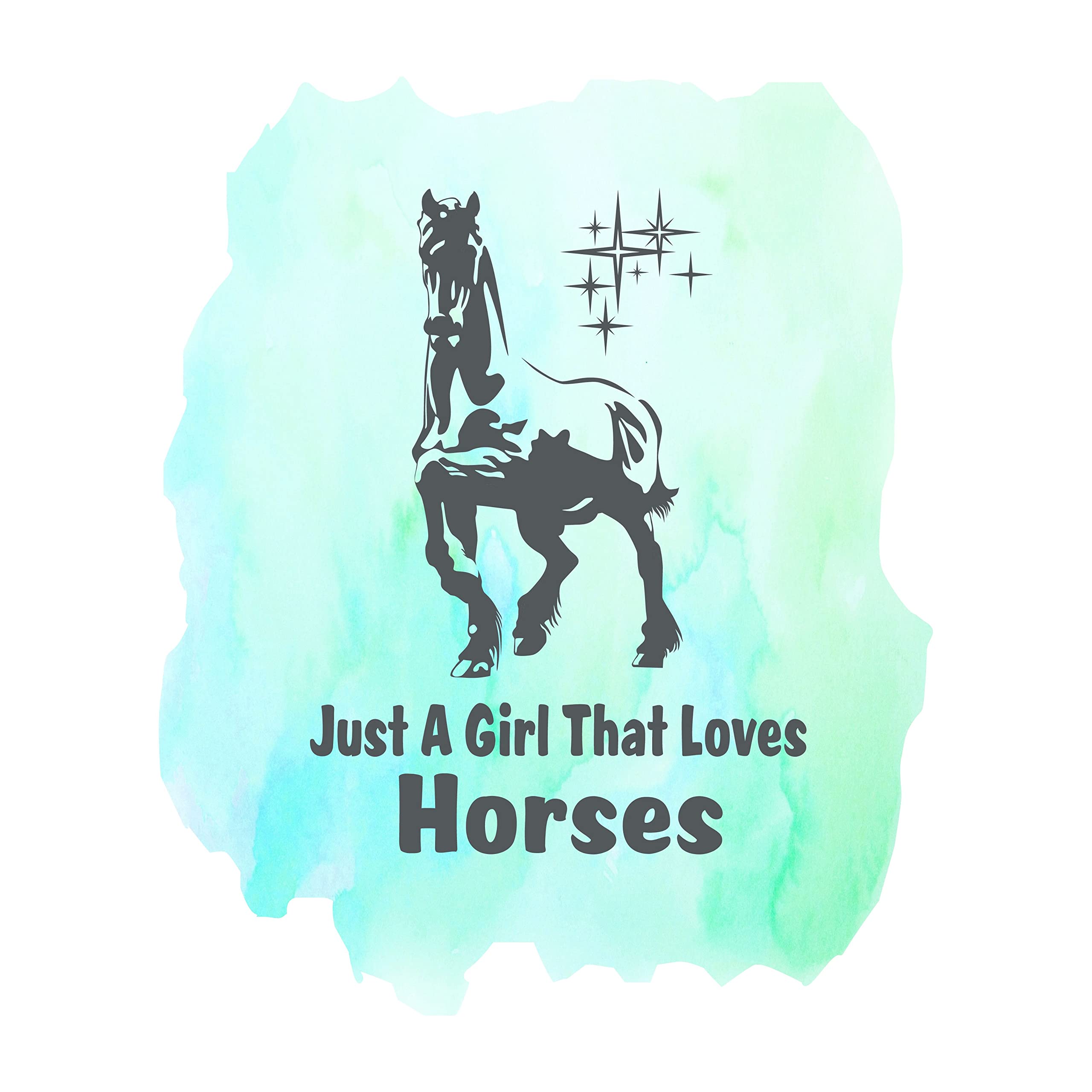 Horse Wall Decals for Kids Room - 8x10 Inch Animal Wall Stickers for Girls & Boys Bedroom Decor - DIY Creative Horse Lover Nursery Decoration - Perfect for Birthday Gifts, Playroom & Kids Bedroom Makeover