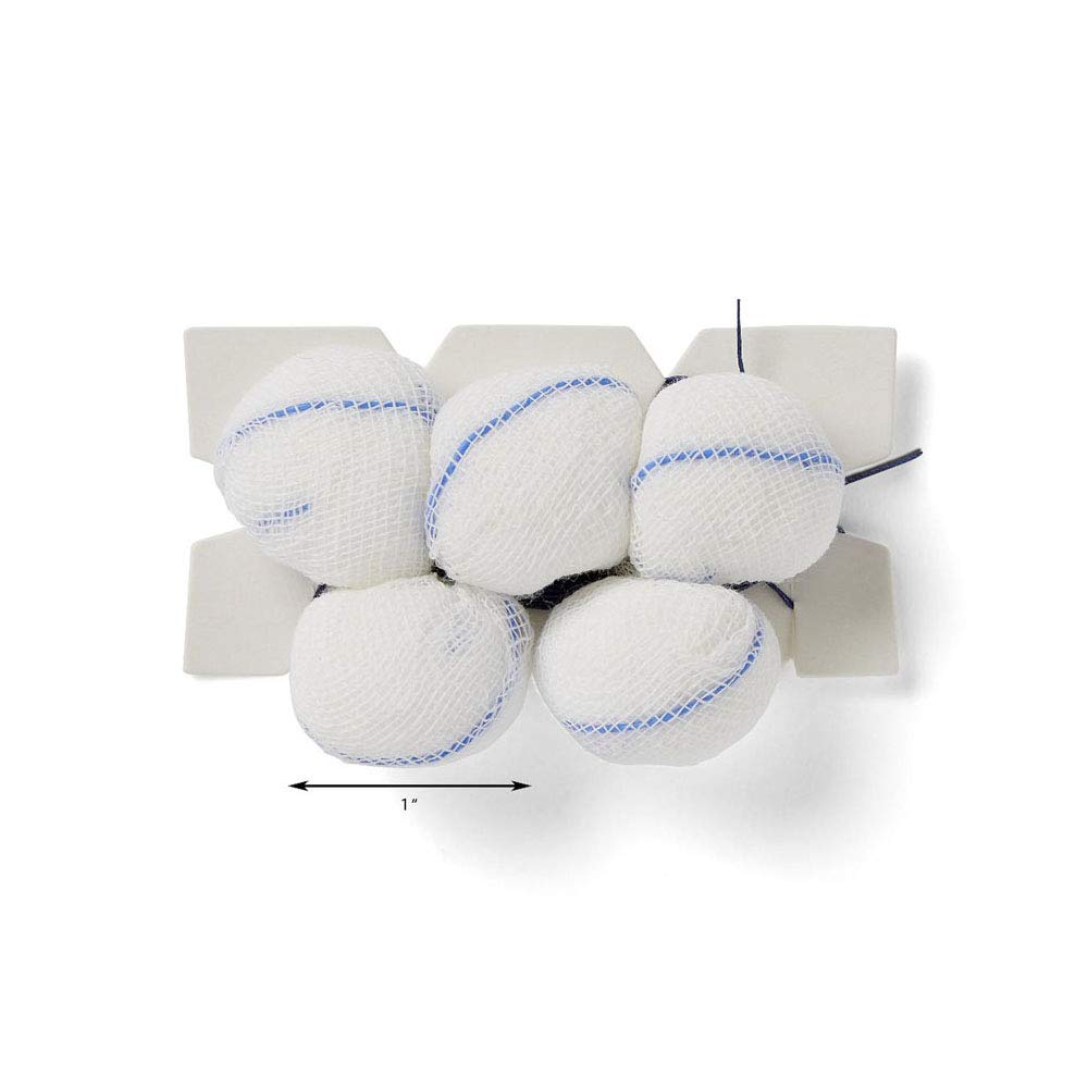 Medline MDS78914 Double Strong X-Ray Detectable Tonsil Sponges - Medium Size, Pack of 100 - Ideal for Surgical, Dental, and Medical Procedures