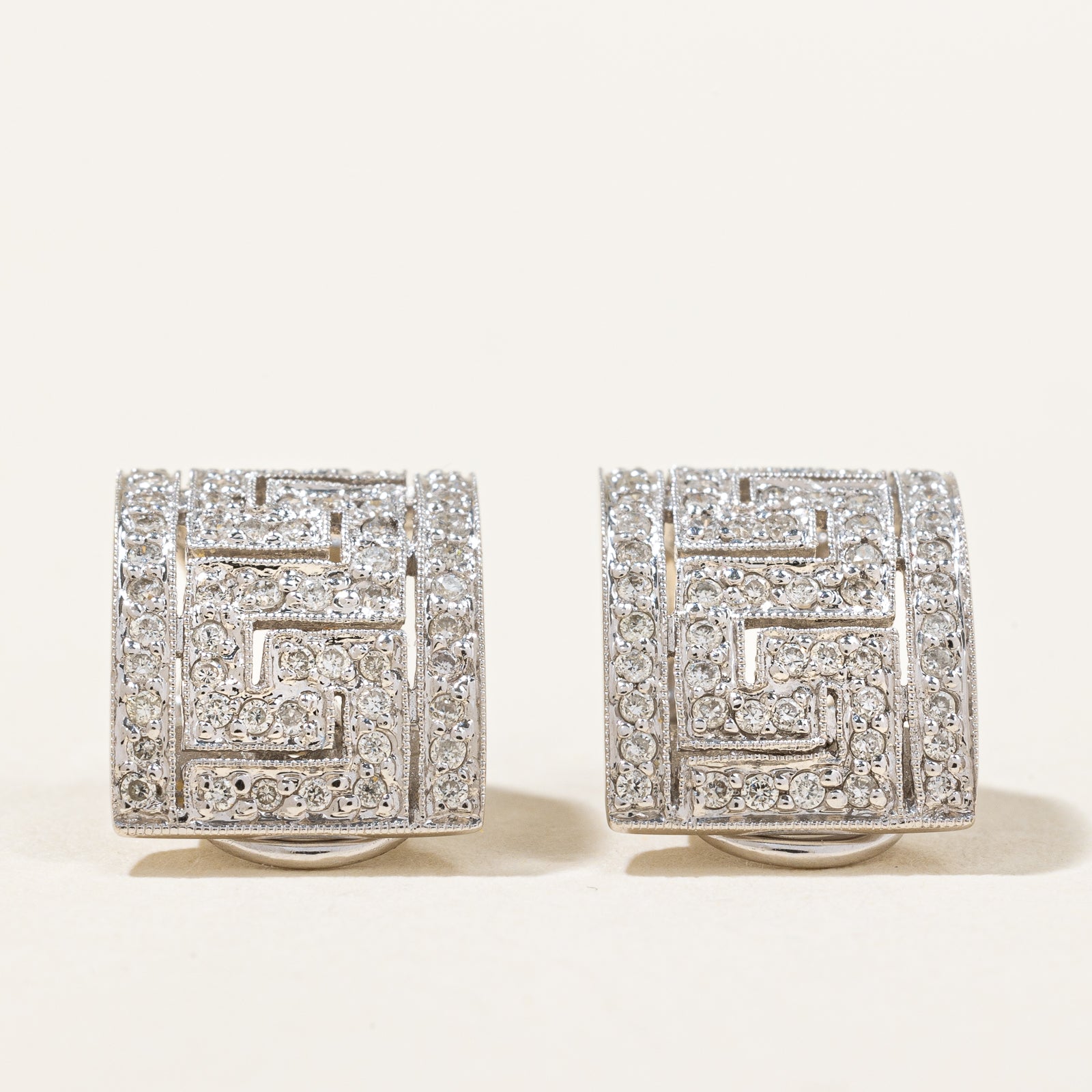 Diamond Geometric Stud Earrings for Women | 0.50 Carat Total Weight (CTW) | Hypoallergenic 14K Gold | Elegant Gift for Anniversary, Birthday & Special Occasions | Perfect for Parties, Weddings & Everyday Wear