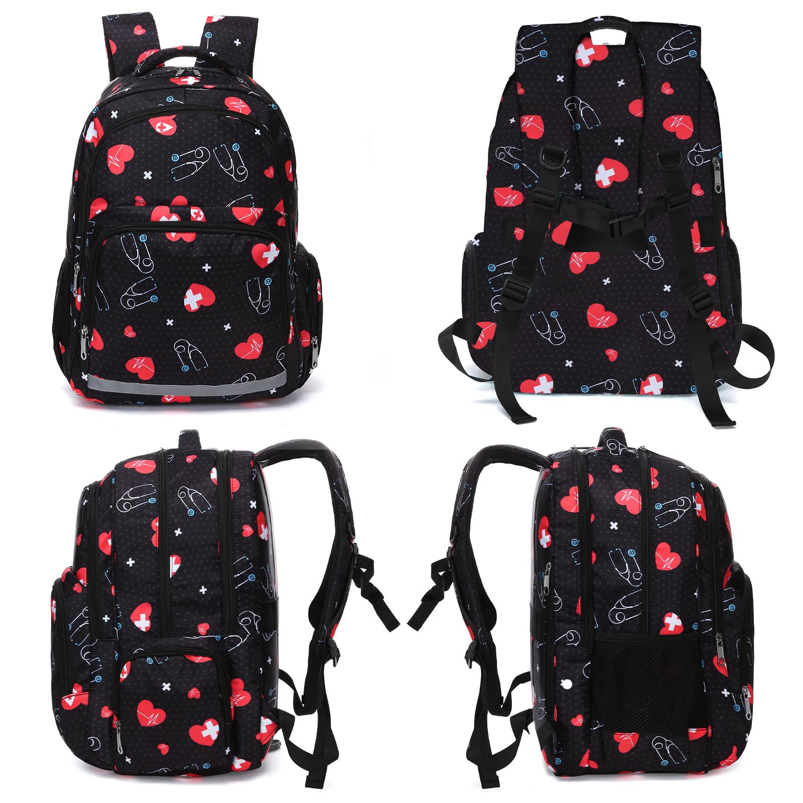 Gatycallaty Nurse Backpack for Women - Waterproof Laptop Backpack for Nursing Students, CNAs & Medical Professionals - Perfect for Hospital, College & Commuting (Heart) - Ideal for Clinical Rotations, Work Shifts & Travel Essentials