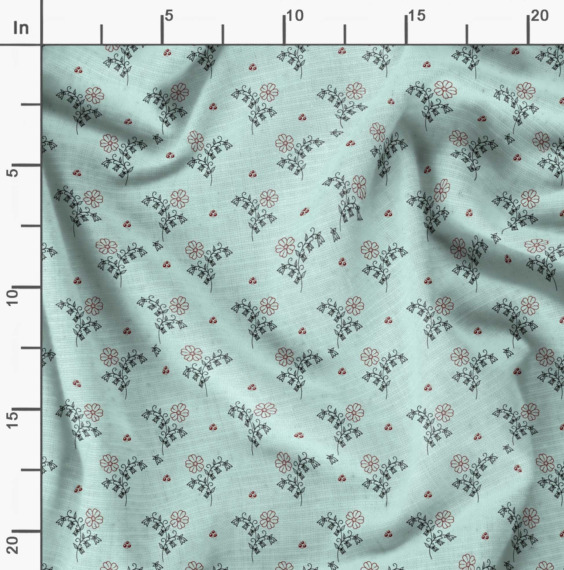 Soimoi Moss Green Georgette Fabric by The Yard - 42 Inch Wide - Artistic Leaf & Floral Printed Fabric for Dresses, Curtains & DIY Fashion Projects - Elegant & Trendy Home Decor & Sewing Material