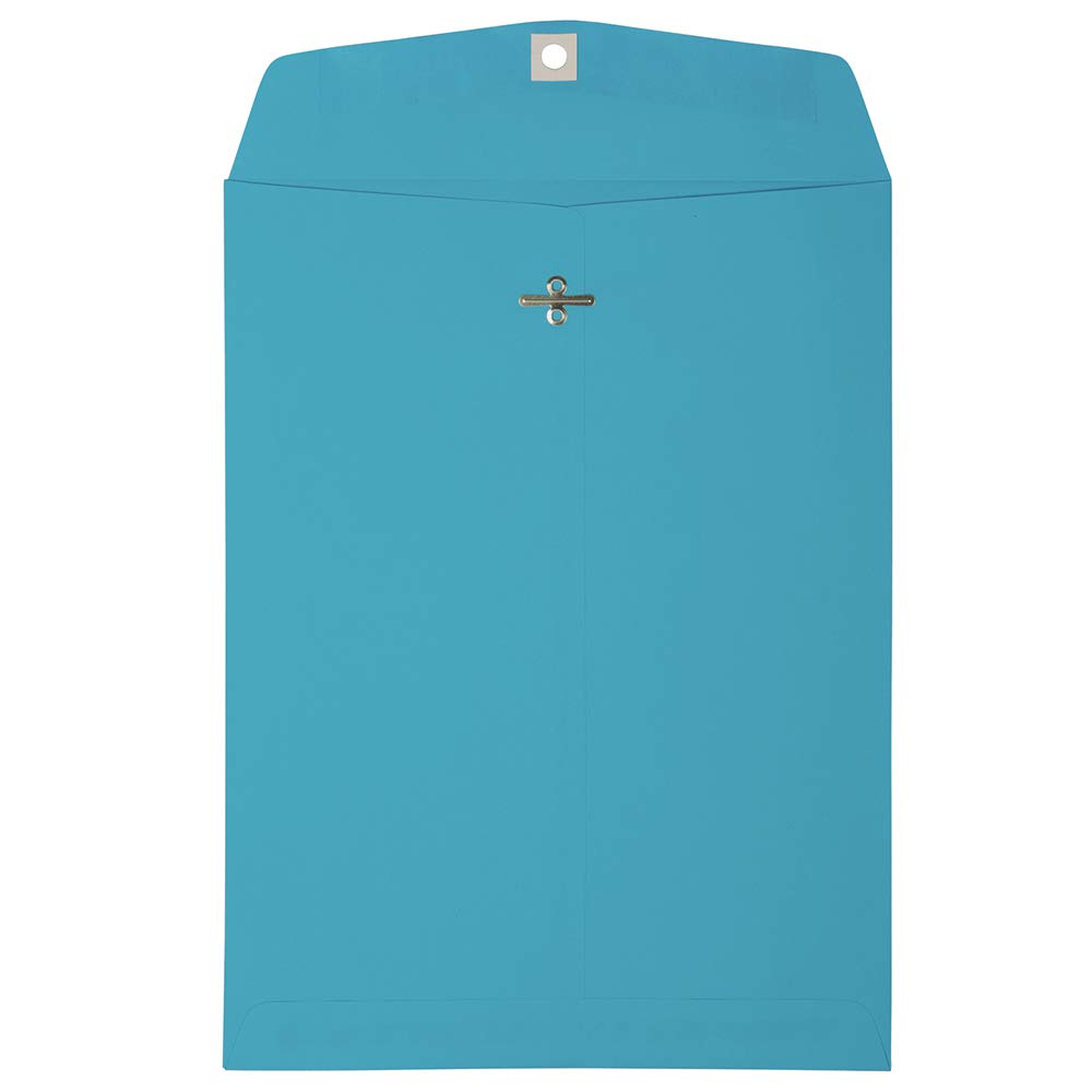 JAM PAPER 9 x 12 Inch Colored Envelopes with Secure Clasp Closure - Bulk Pack of 250 - Vibrant Blue for Mailing, Invitations, Business Correspondence & Document Storage