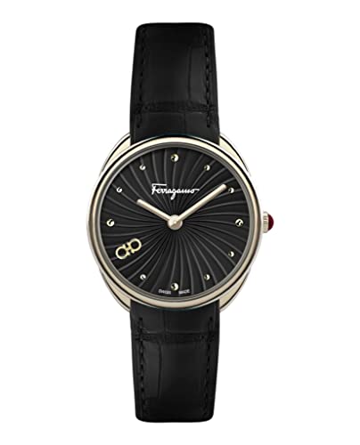 Ferragamo Women's Swiss Made Leather Strap Watch - Cuir Collection - Perfect for Business, Casual & Special Occasions