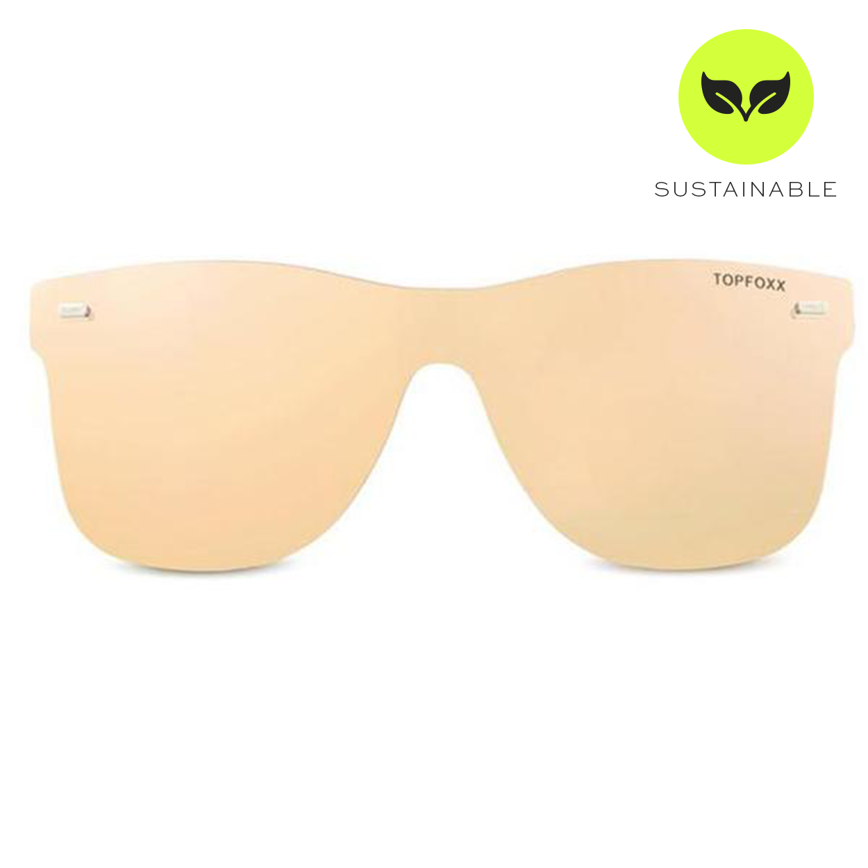 Sustainable Gold Square Wayfarer Sunglasses for Women - Eco-Friendly Fashion Sunglasses for Outdoor, Beach, and Daily Wear