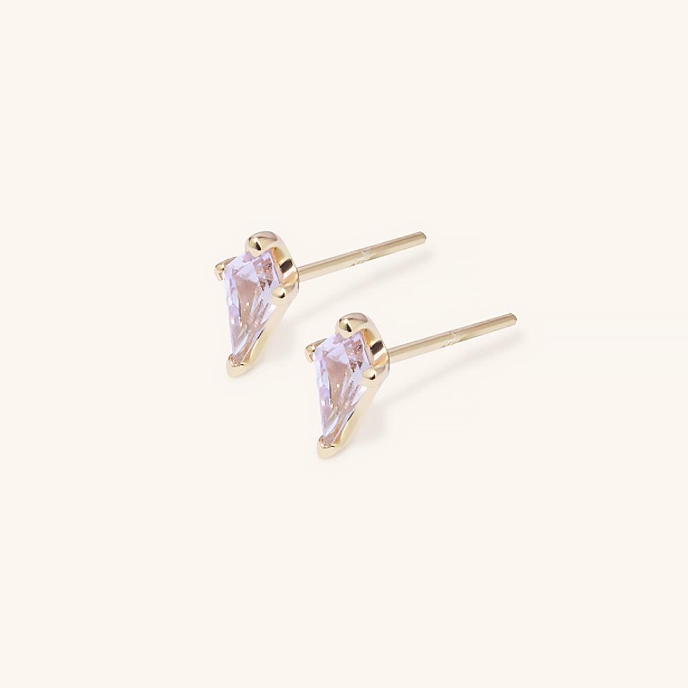 Dainty Kite Cut Premium Gemstone Stud Earrings for Women | Elegant Jewelry Gift for Birthday, Anniversary & Special Occasions | Perfect for Everyday Wear & Formal Events