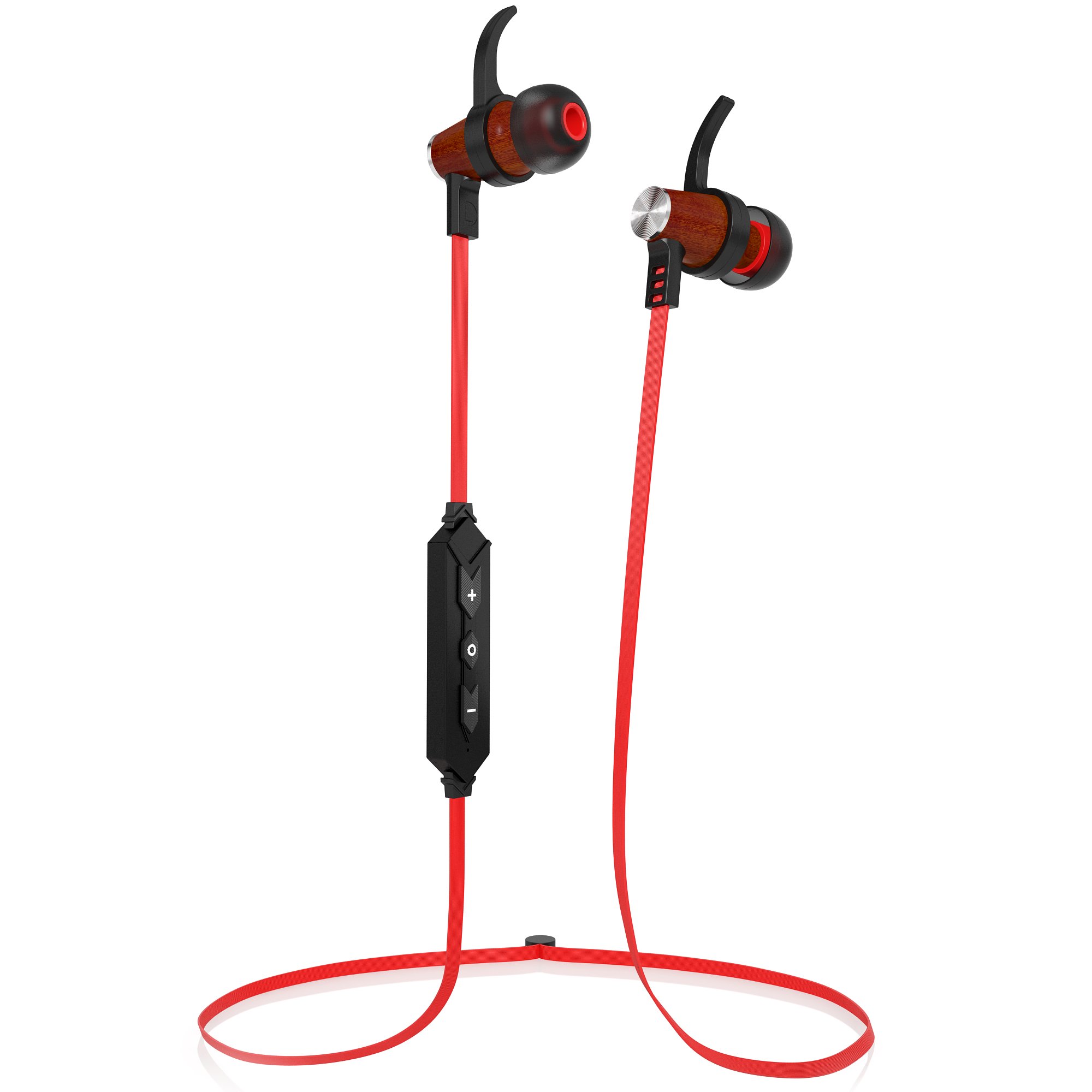 Symphonized Neckband Bluetooth Headphones - Wireless Sport Earbuds with Earhooks, Sweatproof & Secure Fit for Running, Gym & Workouts | Built-in Mic for Calls | Long Battery Life | Perfect for Fitness & Outdoor Activities