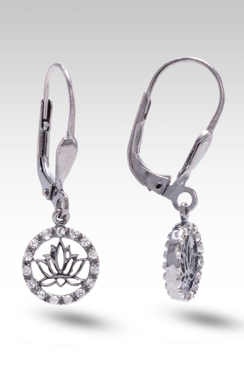 Black Rhodium Layers of Perseverance Earrings™ with White Zircon - Elegant Jewelry for Women, Perfect for Weddings, Parties & Special Occasions