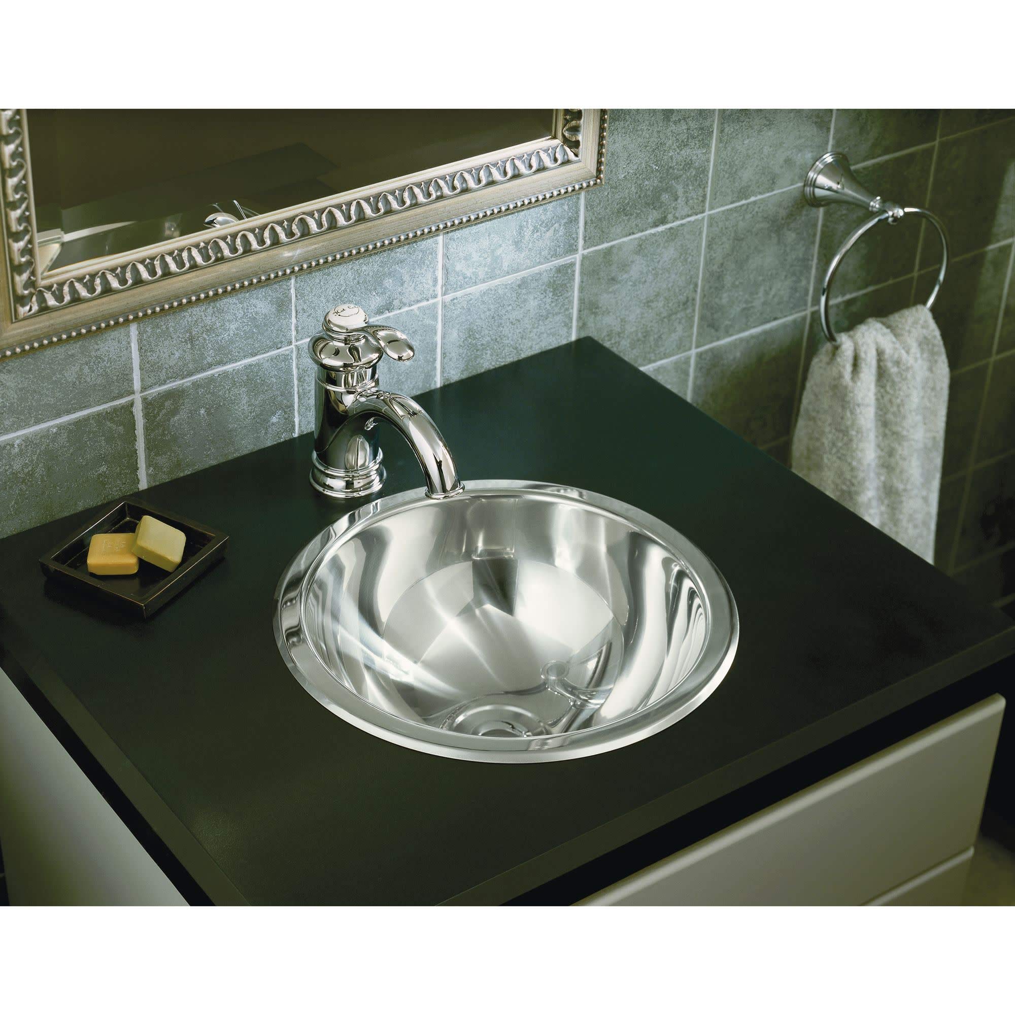 KOHLER STERLING 1411-0 White Porcelain Bathroom Sink with Overflow - Perfect for Bathroom Vanity, Powder Room, and Guest Bath Installation