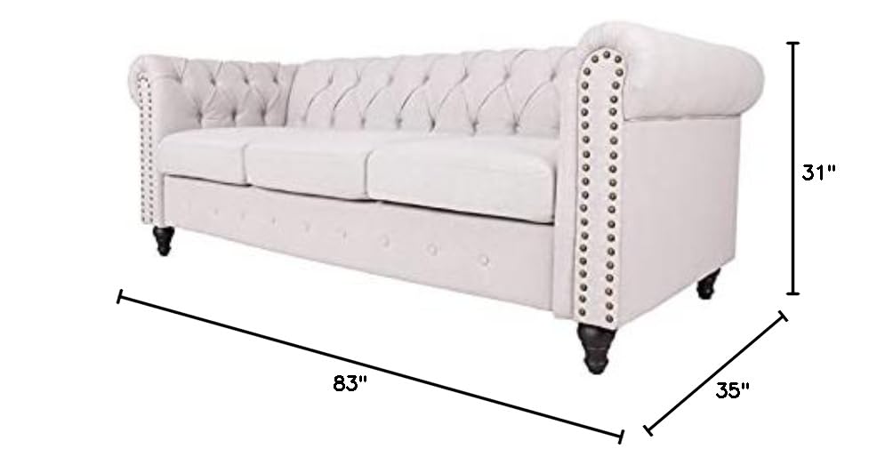 Premium 2-Piece Microfiber Sofa Set in Light Gray - Soft & Durable Living Room Furniture for Small Spaces | Perfect for Apartments, Condos & Cozy Homes