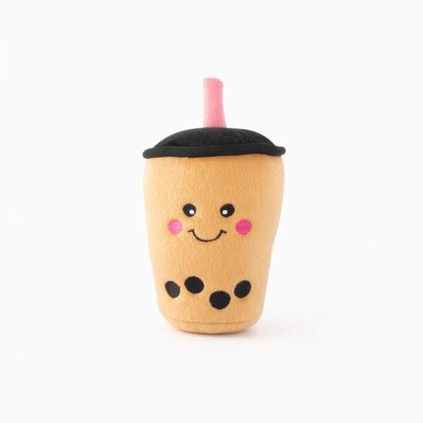 ZippyPaws NomNomz Boba Milk Tea Plush Dog Toy - Cute Chew Toy for Small & Medium Dogs, Interactive Play & Cuddling - Perfect for Tea-Loving Pet Owners & Puppy Playtime