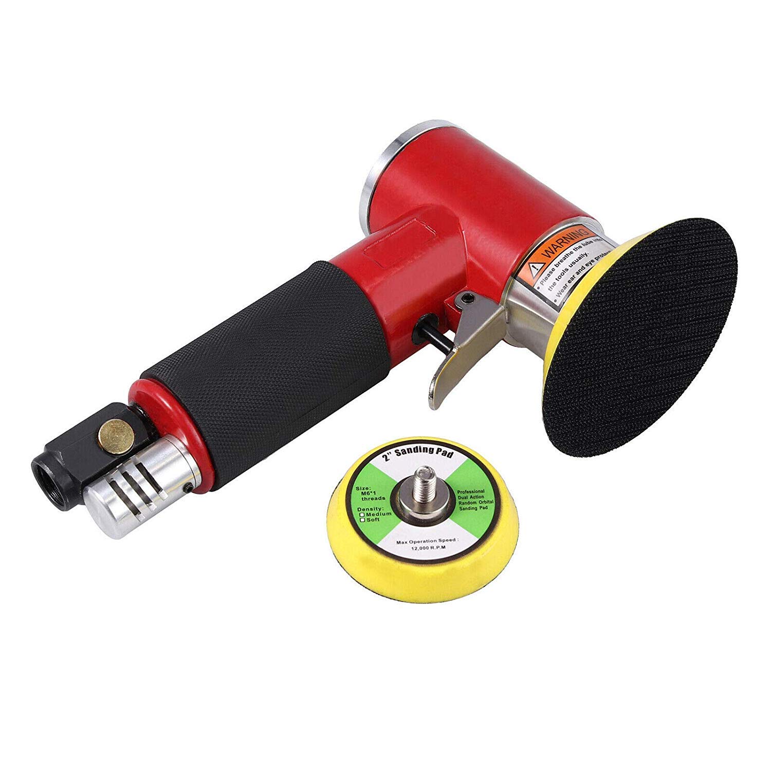 Orbital Air Sander - Pneumatic Dual Action Polisher & Angle Sander for Auto Body Sanding, Woodworking, Metal Finishing | Perfect for Car Detailing, Furniture Restoration & DIY Projects