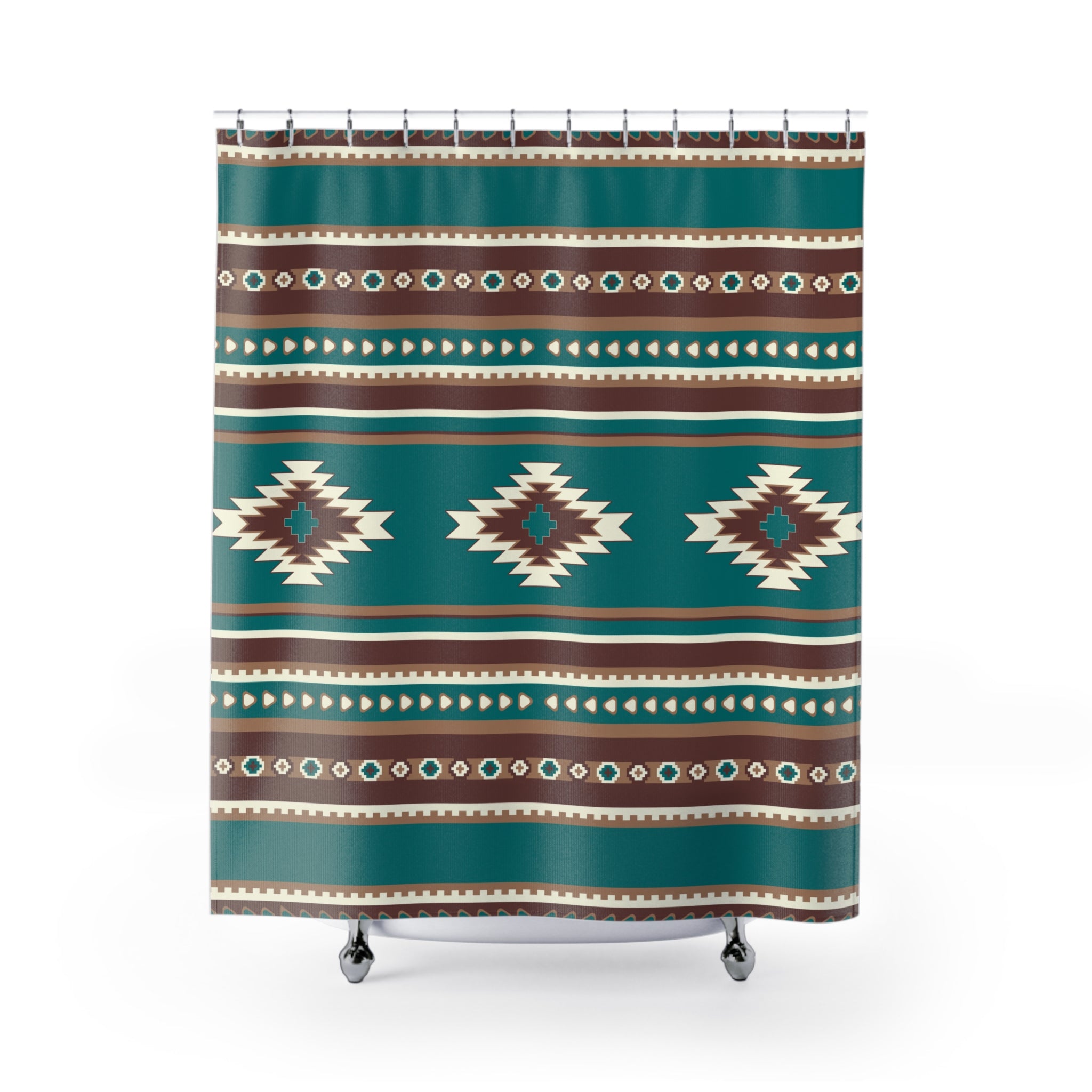 Southwestern & Midwest Style Fabric Shower Curtain - Waterproof Bathroom Decor for Rustic Home Decor | Perfect for Farmhouse, Cabin & Boho Bathrooms