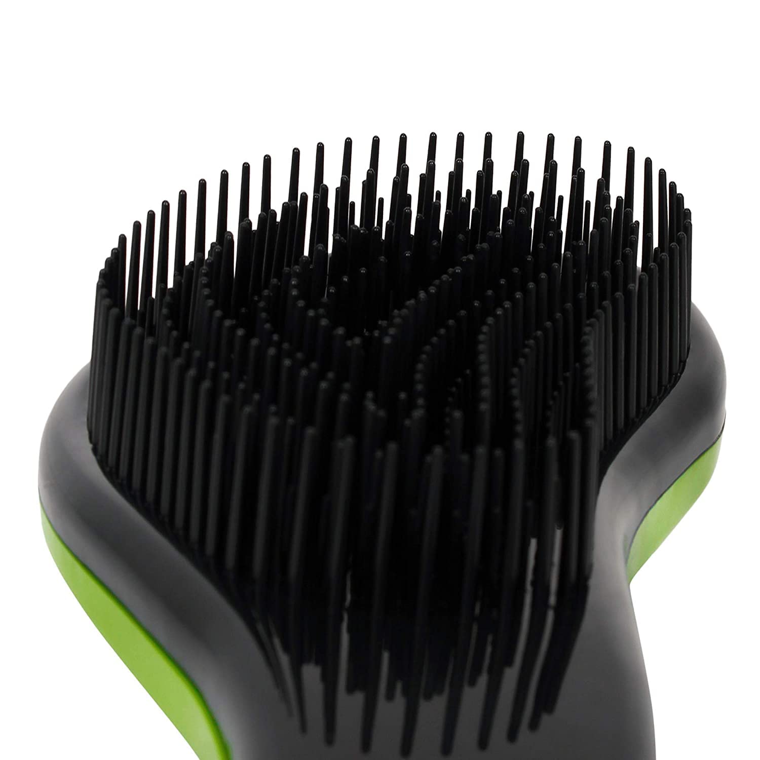 Scarlet Line Compact Styler Detangling Hair Brush - Tangle Tamer for Thick, Thin, Curly, Straight, Wet & Dry Hair - Black & Green - Perfect for Travel, Home & Salon Use
