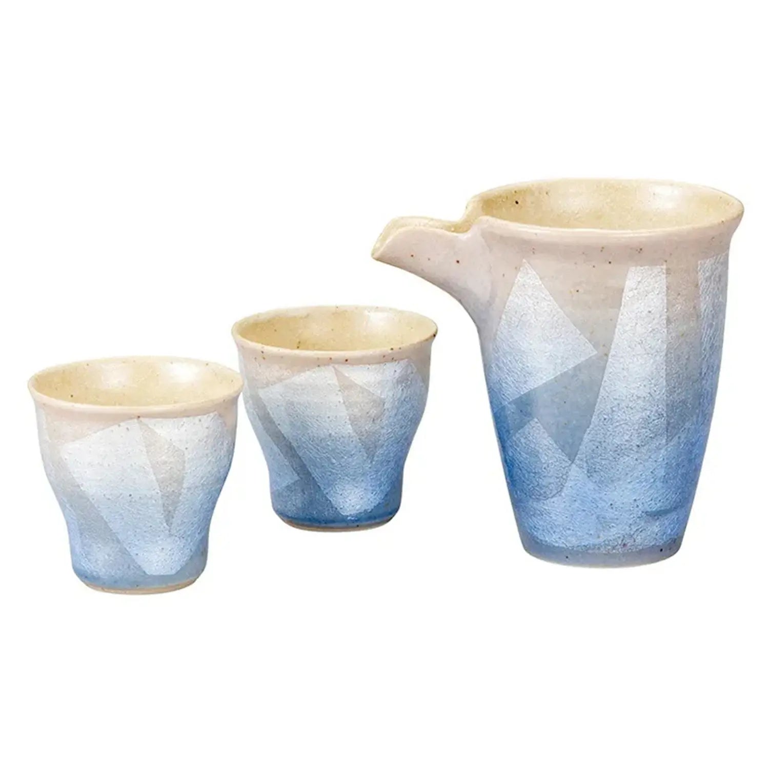 Premium Kutani Ware Porcelain Sake Set - Handcrafted Japanese Ginsai Blue Ceramic Sake Cups & Decanter - Perfect for Traditional Tea Ceremonies, Gift Giving & Asian Home Decor