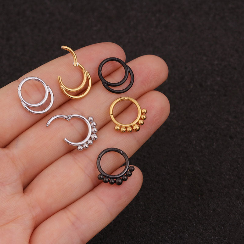 Surgical Steel Indian Septum Nose Ring Hoop - Hypoallergenic Body Jewelry for Women & Men | Perfect for Piercings, Festivals & Boho Style Outfits