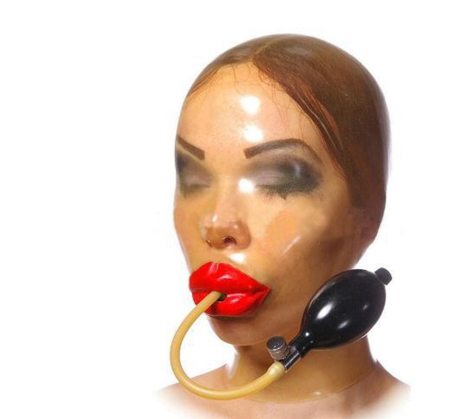 ADJAN Fun Latex Hood with Zipper - Sexy Cosplay Costume Accessory for Halloween, BDSM, Fetish Parties & Role Play
