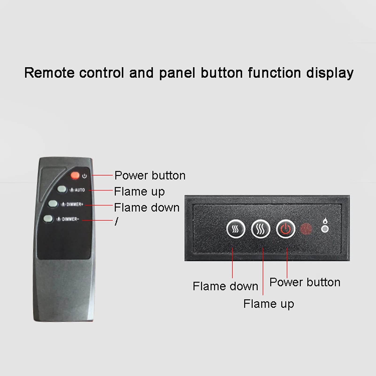 Mini Electric Fireplace - Square Recessed Wall-Mounted Heater with Adjustable Flame & Remote Control, Realistic LED Flame Effect for Home/Office/Bedroom Decoration - Safe & Energy Efficient Indoor Fireplace Solution