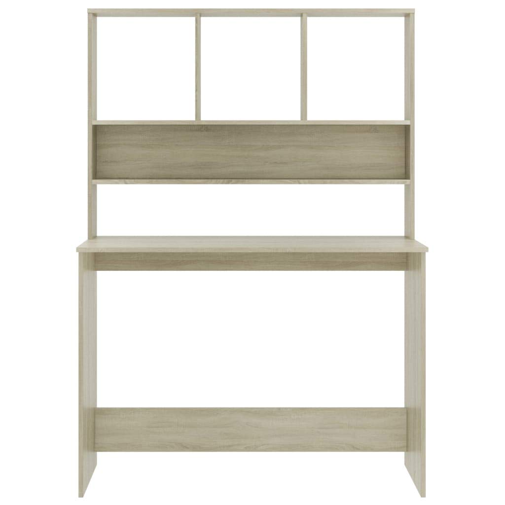 Sonoma Oak Computer Desk with Shelves - 43.3