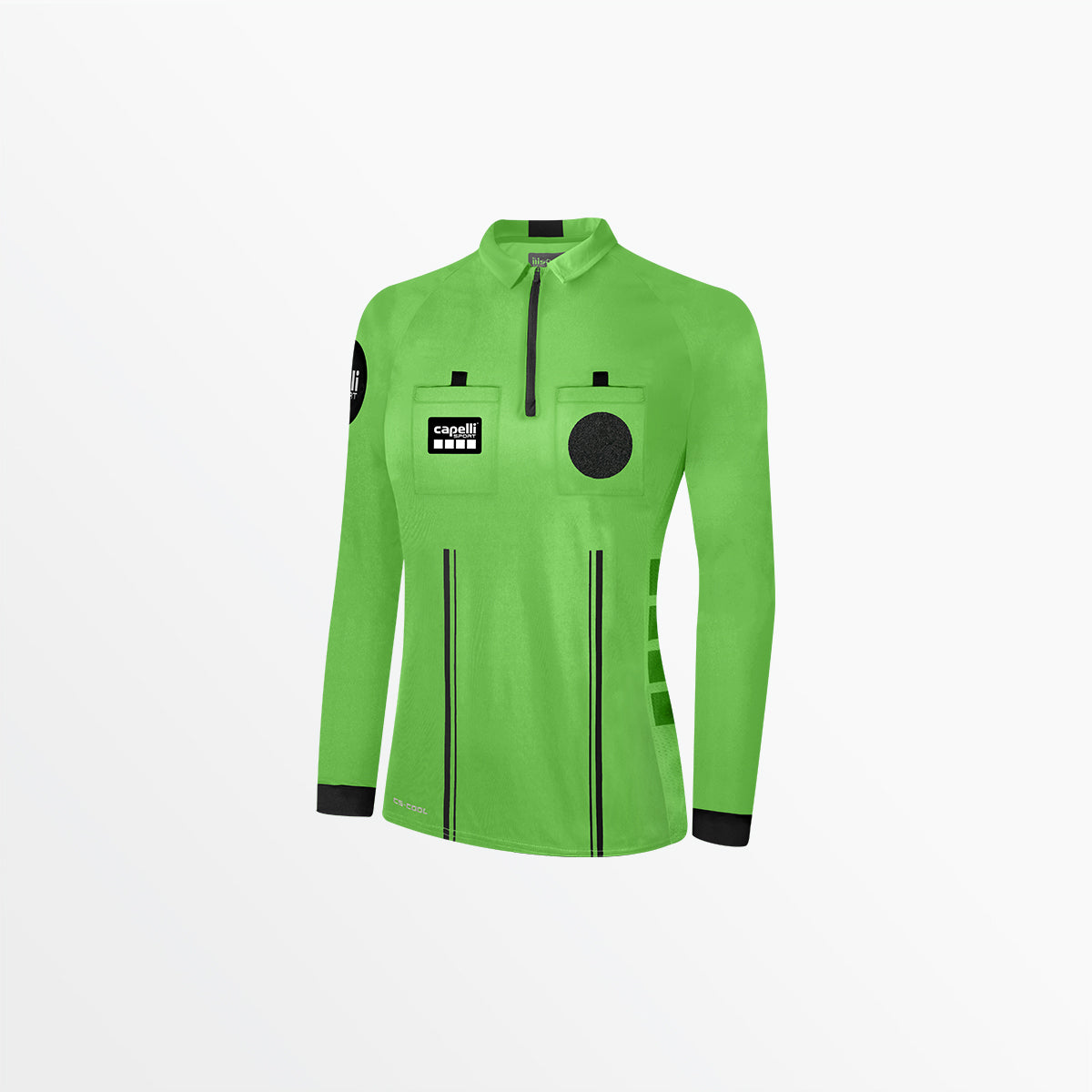 Women's Official Referee 1/4 Zip Long Sleeve Jersey - Performance Soccer Shirt for Coaches & Referees - Perfect for Games, Training & Outdoor Sports