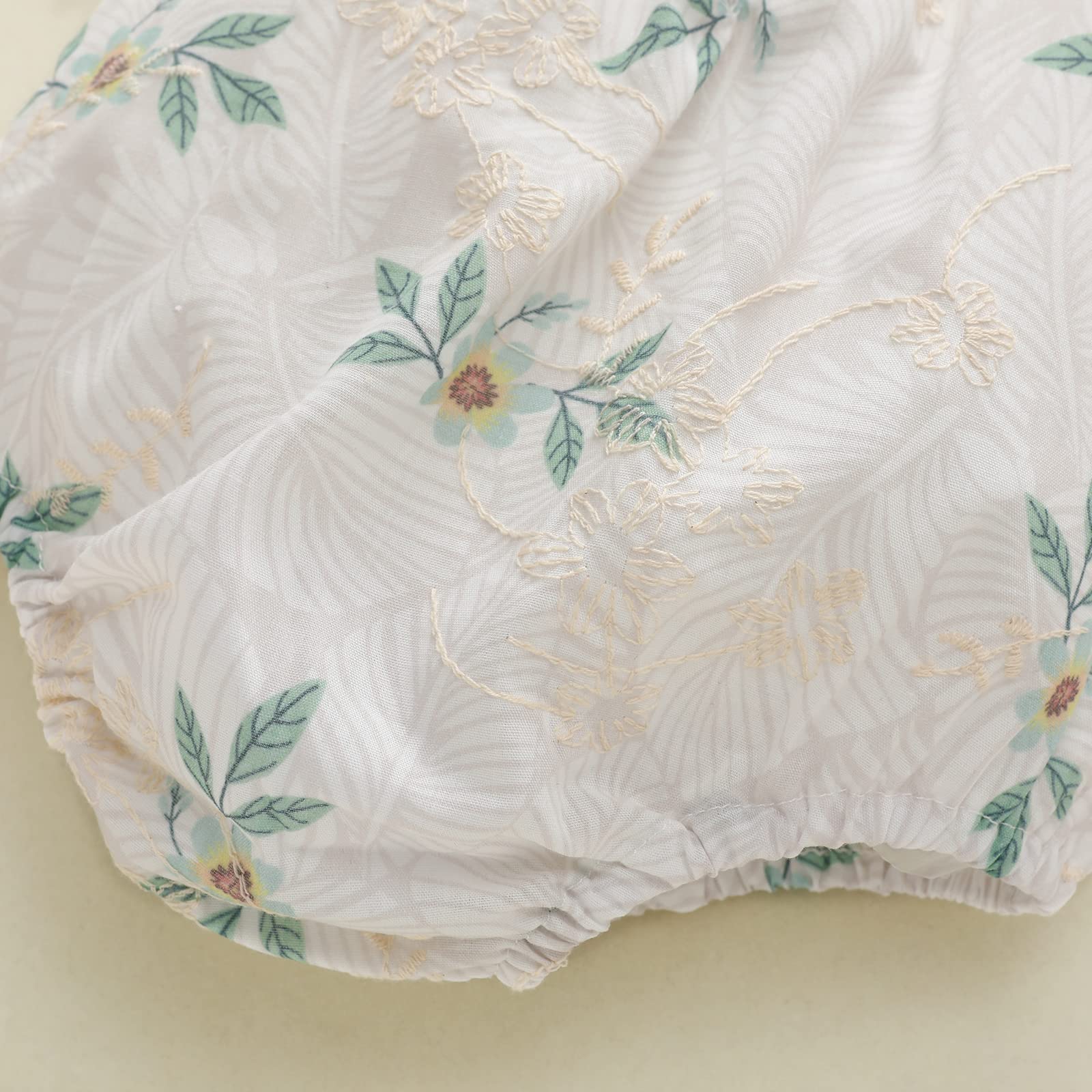 Tsnbre Newborn Baby Girl Romper - Daisy Print Short Sleeve Bodysuit Jumpsuit for Summer | Soft & Breathable Infant Outfit for Playtime, Photos & Special Occasions