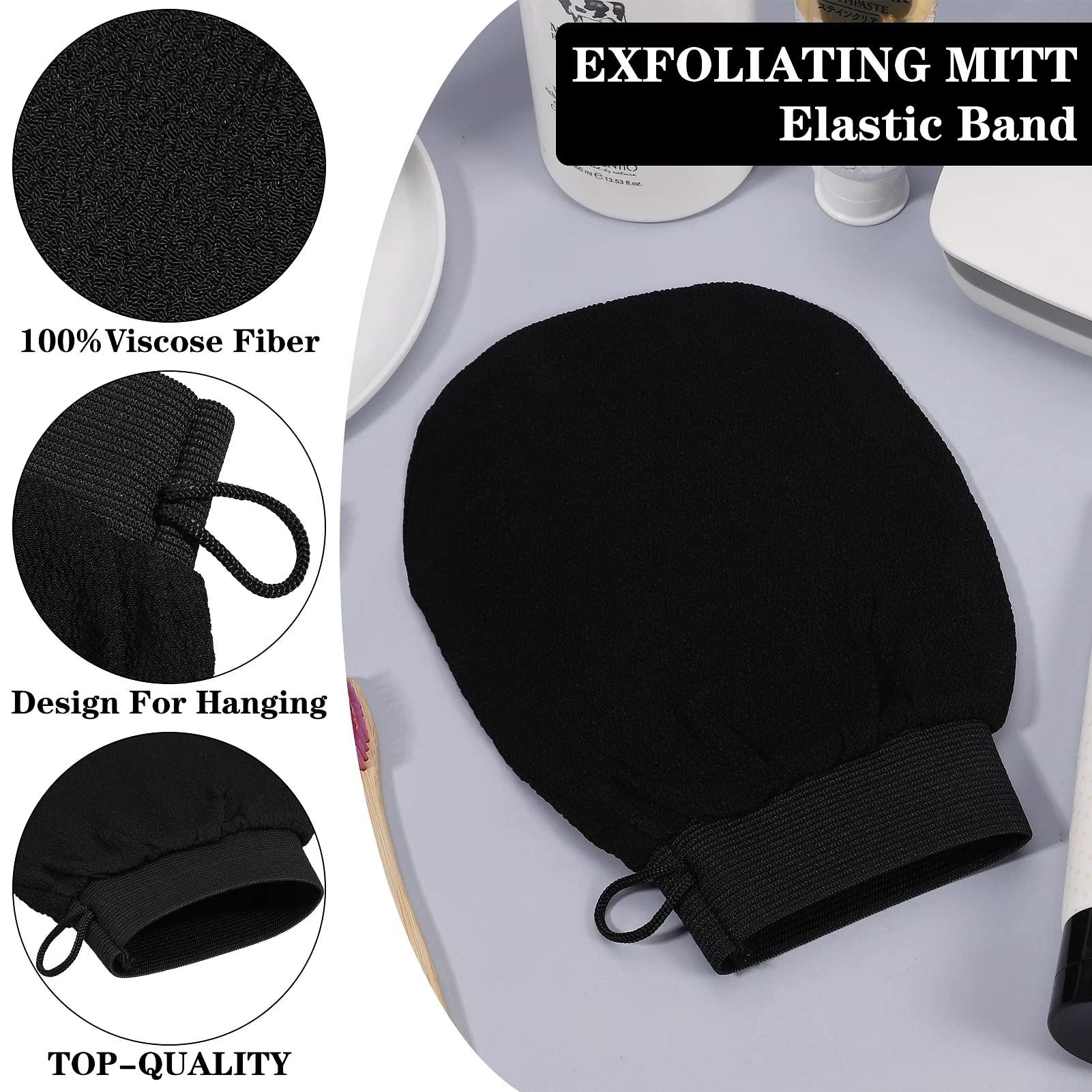 BLINE Spa Massage Gloves - Exfoliating Body & Face Scrubber for Dead Skin Removal - Deep Cleaning & Softening Mitt (Pack of 1) - Perfect for Home Spa, Shower & Skincare Routine
