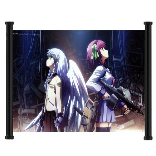 Angel Beats Anime Fabric Wall Scroll Poster - 23 Inches - Happiness Tree Design - Perfect for Anime Room Decor, Bedroom Wall Art & Gift for Anime Fans