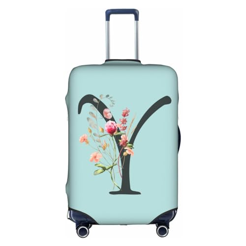 Black Letter Y Boho Floral Flowers Leaves