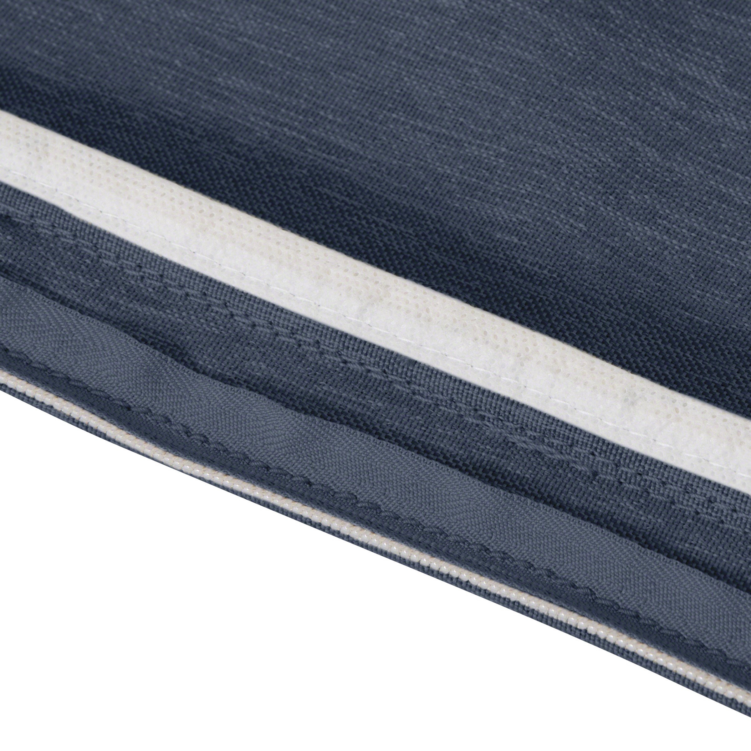 Montlake FadeSafe Water-Resistant 21x21 Patio Cushion Cover - Heather Indigo for Outdoor Dining