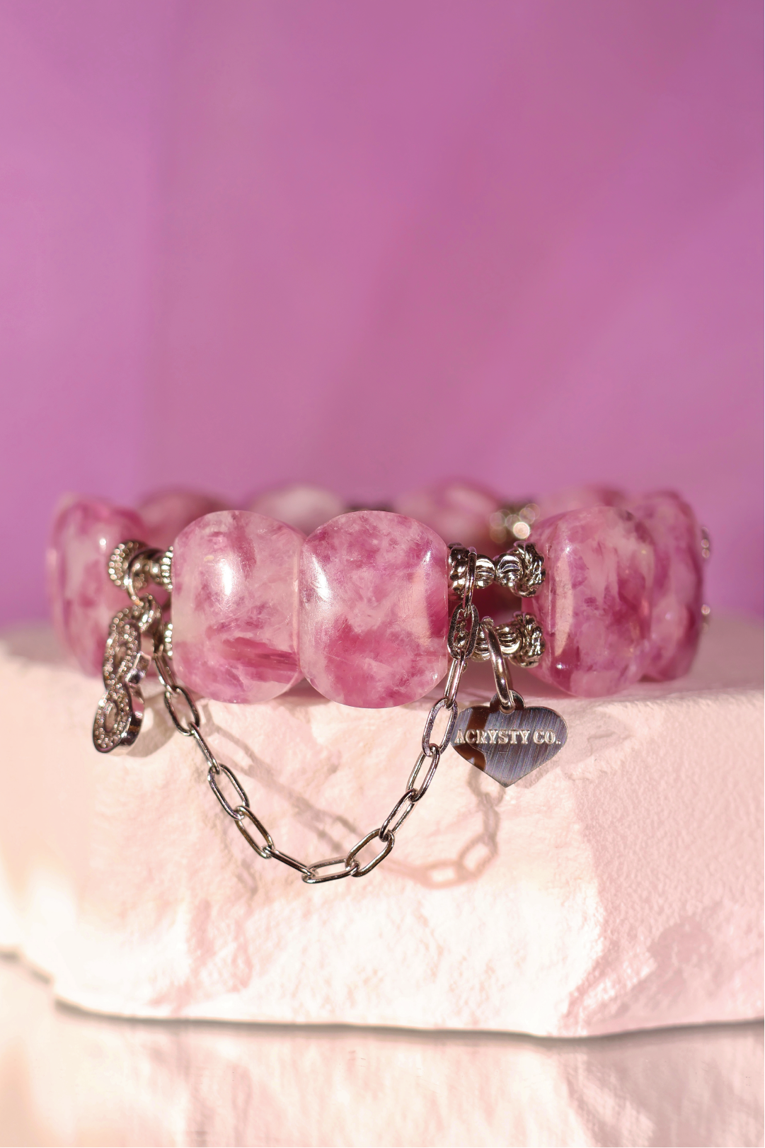 Mystic Glow ACD × Lepidolite Dreams Bracelet - Healing Crystal Jewelry for Women, Stress Relief & Positive Energy - Perfect for Meditation, Yoga & Spiritual Gifts