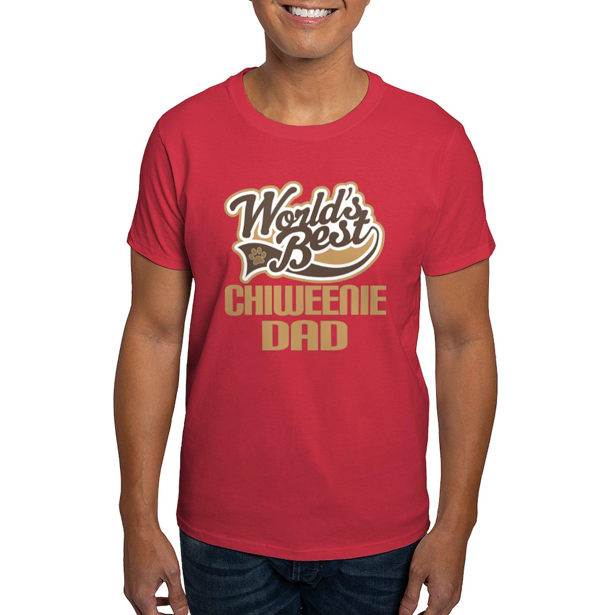 Chiweenie Dog Dad Dark T-Shirt for Men - 100% Cotton Classic Graphic Tee | Perfect for Casual Wear, Father's Day Gifts & Dog Lovers
