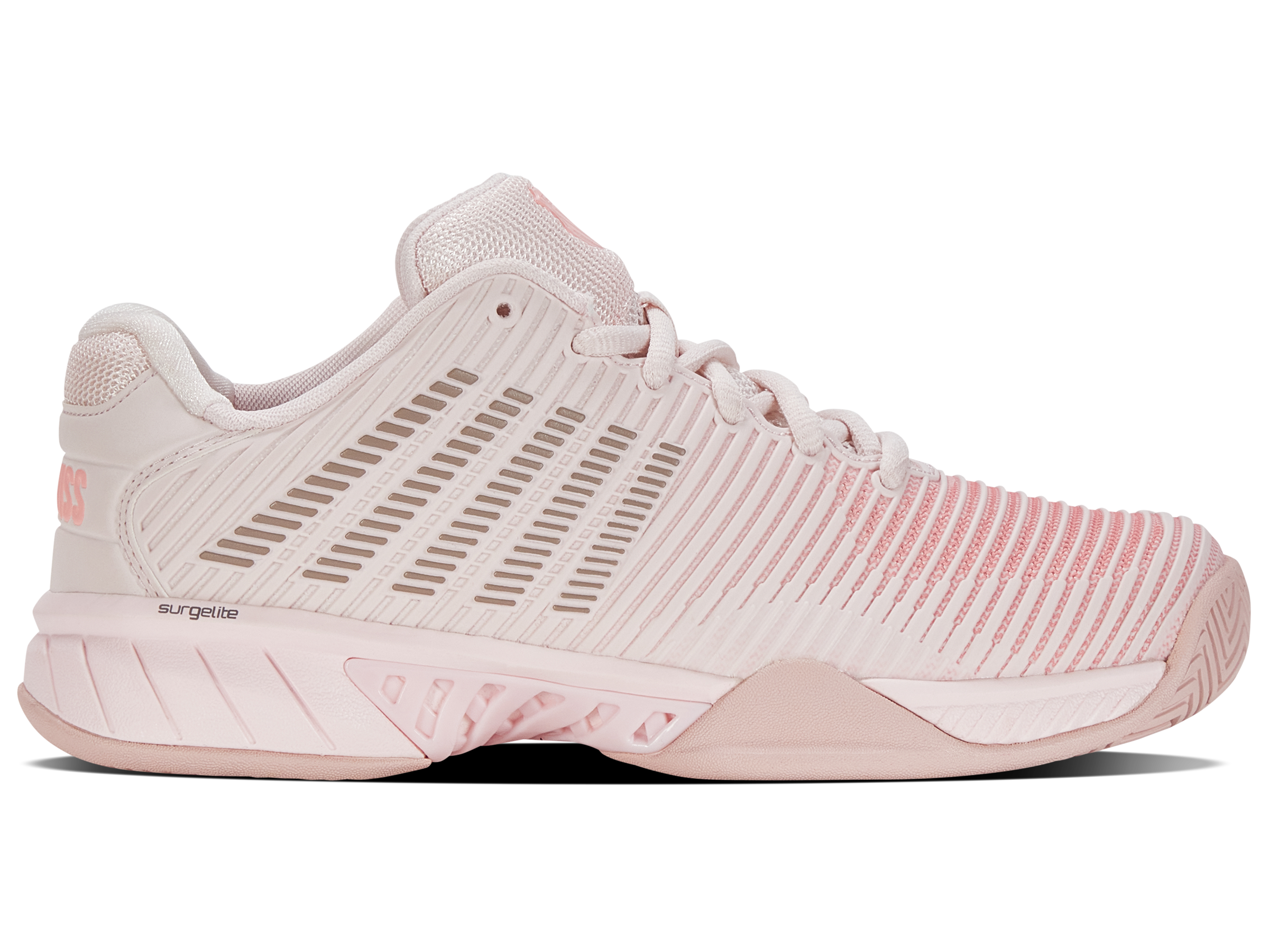 Hypercourt Express 2 Women's Running Shoes - Almost Mauve/Sepia Rose/Pale Neon Coral | Lightweight Cushioned Sneakers for Jogging, Gym & Everyday Wear