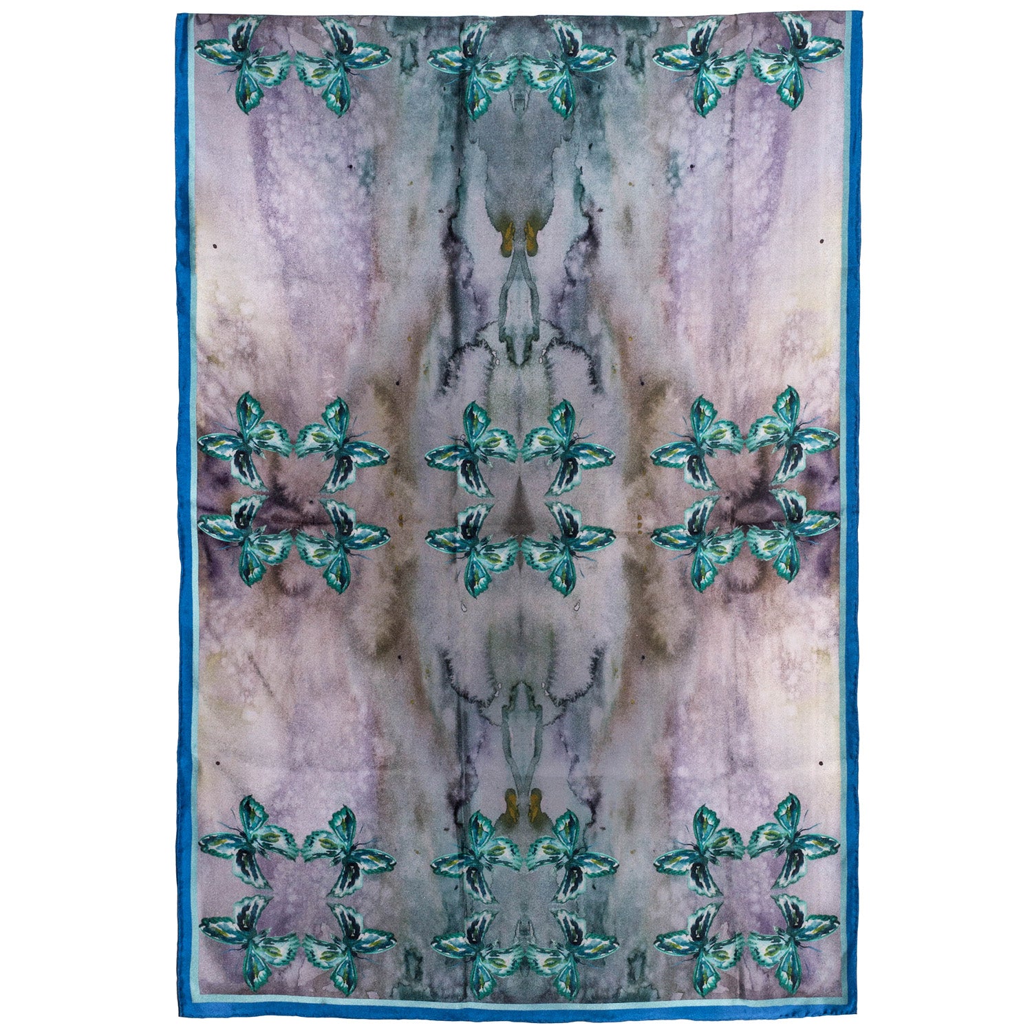 Elegant Long Silk Scarf with Spring Wings Design - Perfect for Women's Fashion Accessories, Office Wear, and Special Occasions