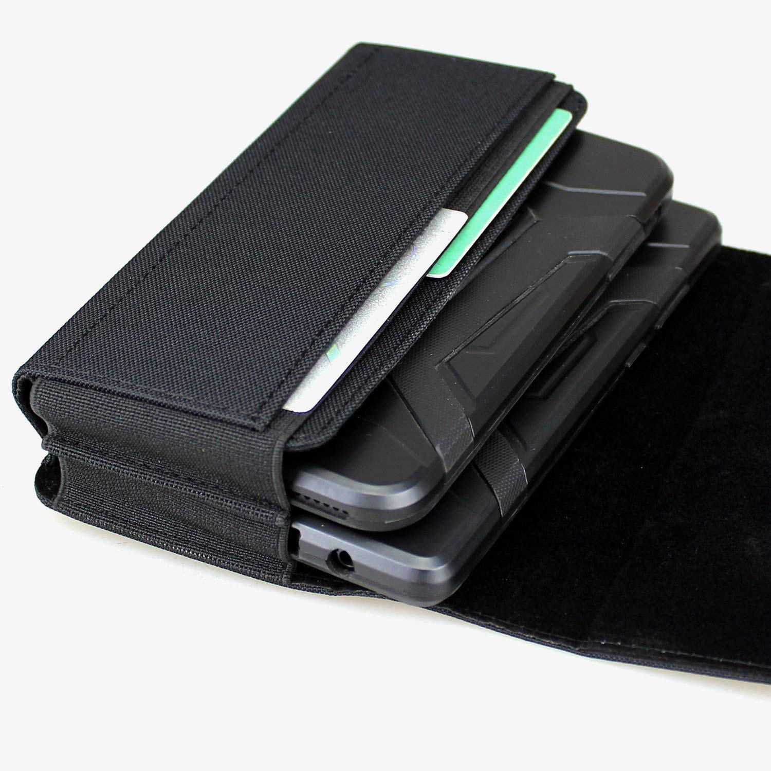 Aubaddy Dual Phone Holster Pouch - Belt Clip Case for 2 Phones - Compatible with iPhone 16/15/14/13/12/11 Pro Max/Plus & Samsung Galaxy S23/S22/S21/S20 Ultra/Plus/Fe (Large Size) - Perfect for Work, Travel, Hiking & Outdoor Activities