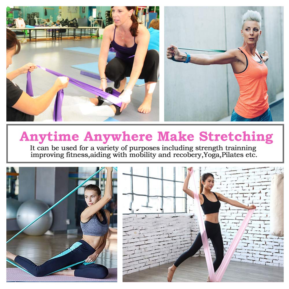 Premium Resistance Band Set - 150mm Non-Slip Exercise Bands for Yoga, Pilates & Home Workouts (Pink, 1.5m, 0.35mm Thickness) - Stretch Bands for Strength Training, Physical Therapy & Fitness Routines