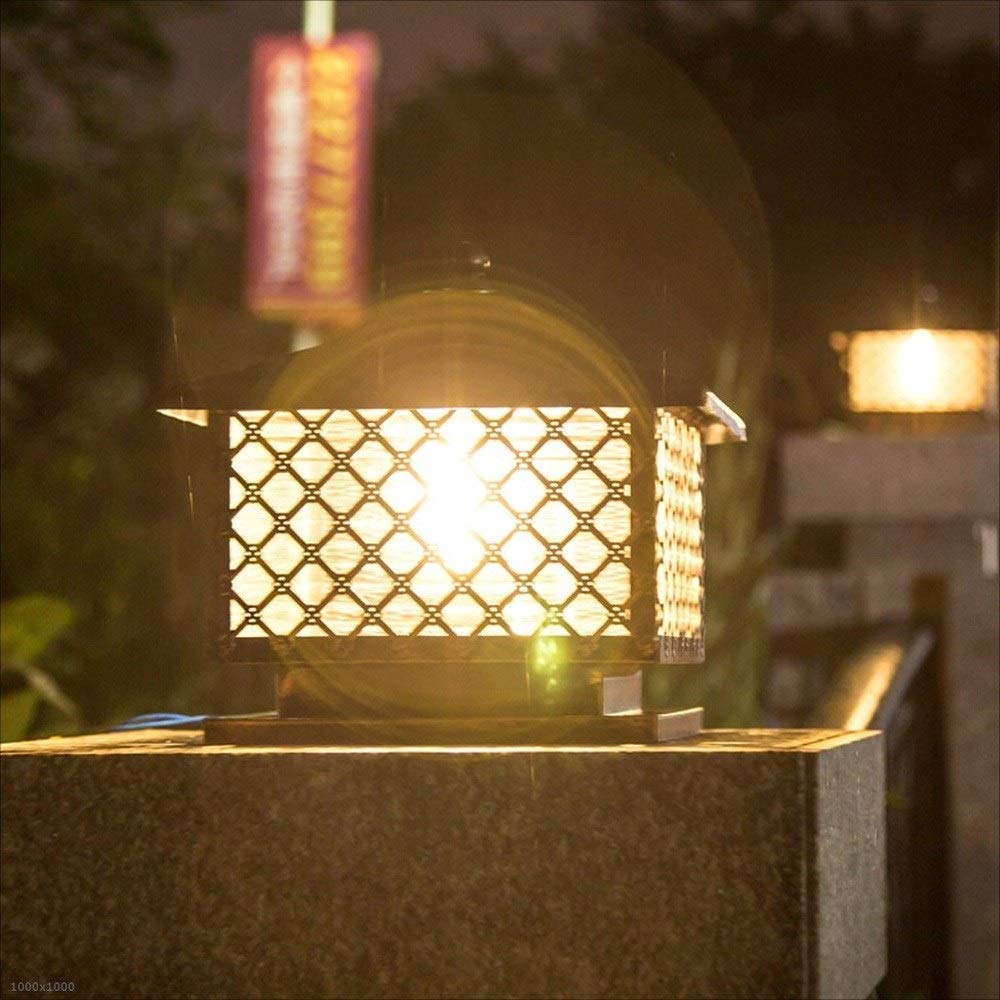European Style Waterproof Outdoor Lighthouse Square Column Light - Traditional Garden Villa Patio Fence Gate Lighting | Perfect for Landscape Decoration, Pathway Illumination & Nighttime Ambiance
