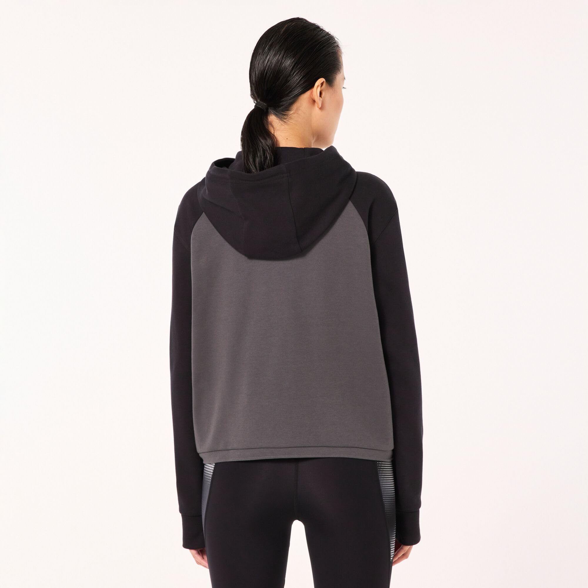 Oakley Women's Pursuit Cruise Full Zip Hoodie - Black | Lightweight Athletic Jacket for Running, Gym & Outdoor Activities