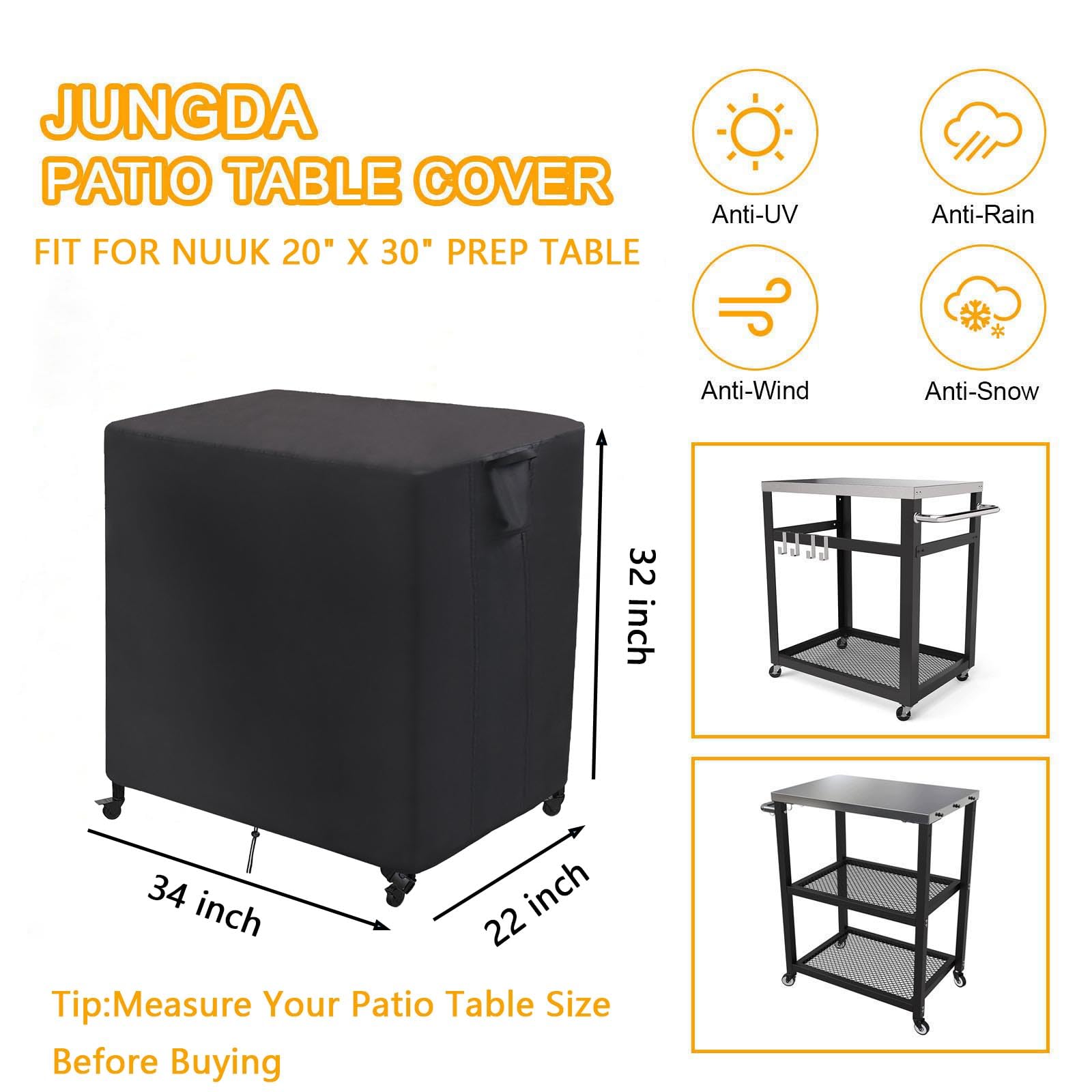Waterproof Outdoor Prep Cart Cover for Nuuk 20