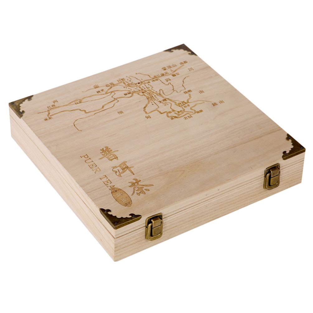 Premium Bamboo Tea Storage Box - Handcrafted Wooden Chest for Pu-erh Tea Cakes & Tea Sets | Eco-Friendly Organizer for Tea Lovers, Home Decor & Gift Giving
