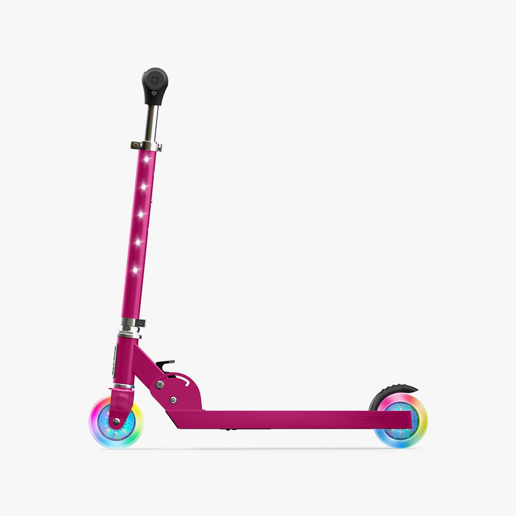 Moonbeam Deluxe LED Light Up Kick Scooter for Kids - 3 Wheel Adjustable Height, Smooth Ride for Boys & Girls - Perfect for Commuting, School, Park & Outdoor Fun