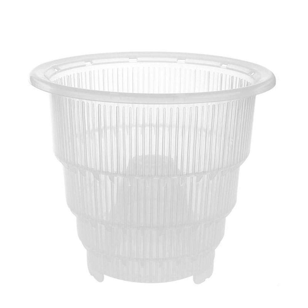 Clear Plastic Orchid Pots with Drainage Holes - 6 Inch Flower Planter for Phalaenopsis & Orchid Plants | Indoor Home Gardening, Office Decor, Gift Idea
