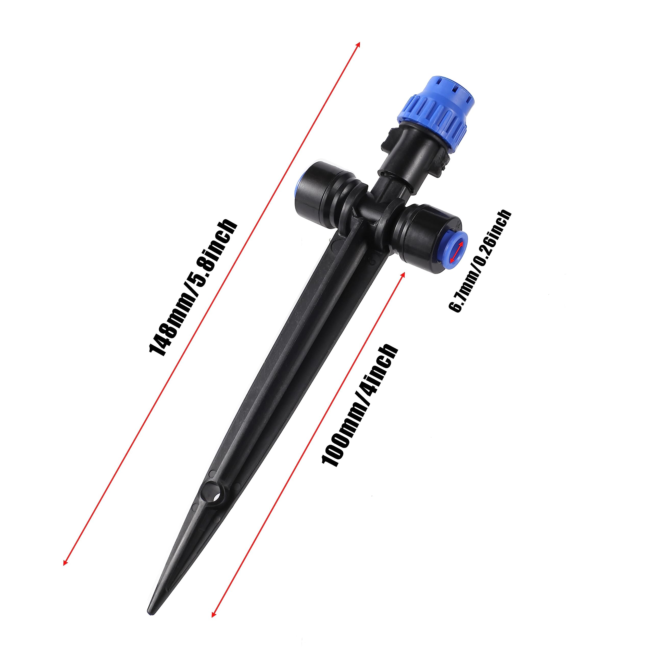 **Adjustable 360° Drip Irrigation Emitters - 36pcs Push-to-Fit 1/4