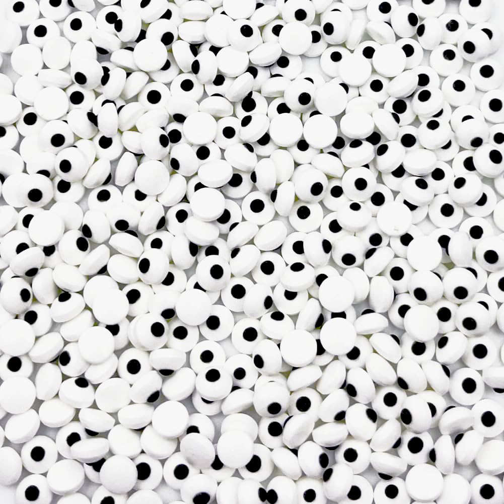 Edible Sugar Candy Eyeballs 7mm - Small Cake Decorations for Cookies, Cupcakes & Desserts - Perfect for Halloween, Christmas, Easter Party Treats & Baking Supplies