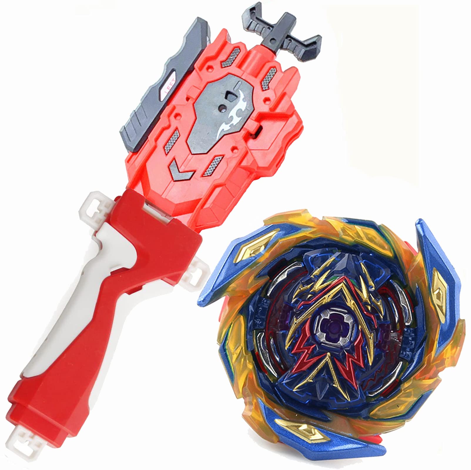 Metal Fusion B Beyblade Burst Evolution Toy Set - Super King Brave Valkyrie B-163 Booster with Left/Right Spin String Launcher Grip | Battling Top Game for Kids & Collectors | Perfect for Competitive Play & Tournaments