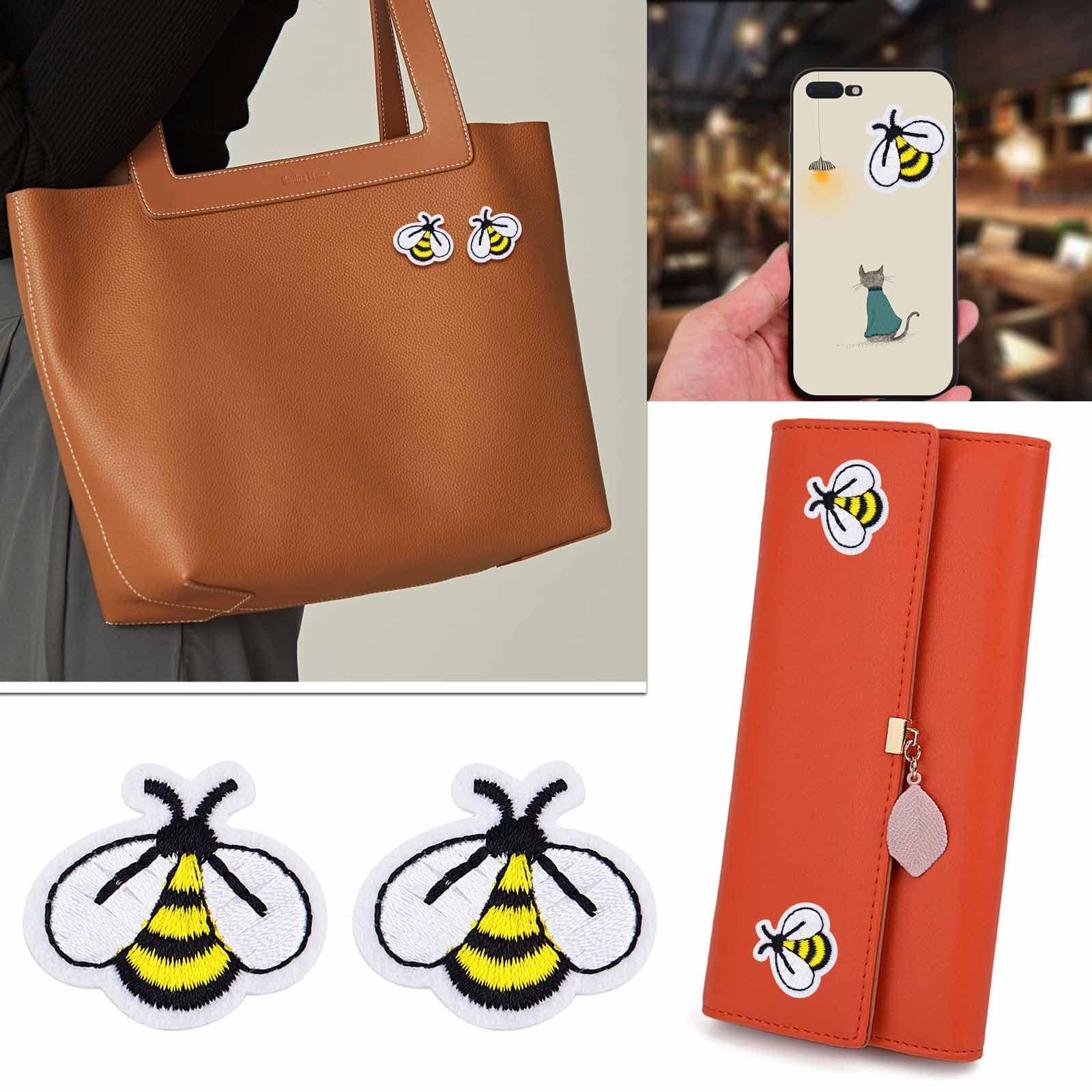 40Pcs Honey Bee Embroidered Iron-On Patches - Cute DIY Sewing Appliques for Jackets, Bags, Jeans & Hats - Perfect for DIY Clothing Decoration & Craft Projects - Great for Kids, Teens & Adults Fashion Accessories