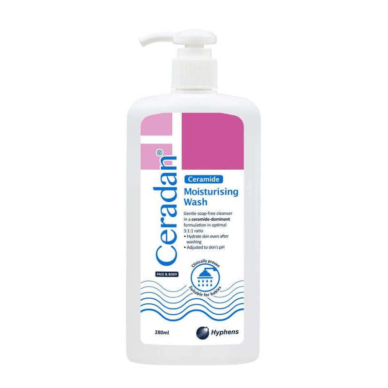 Ceramide Moisturizing Body Wash for Dry & Sensitive Skin - 280ml Soap-Free Gentle Cleanser for Face & Body - Ideal for Eczema-Prone Skin, Daily Hydration & Soothing Relief