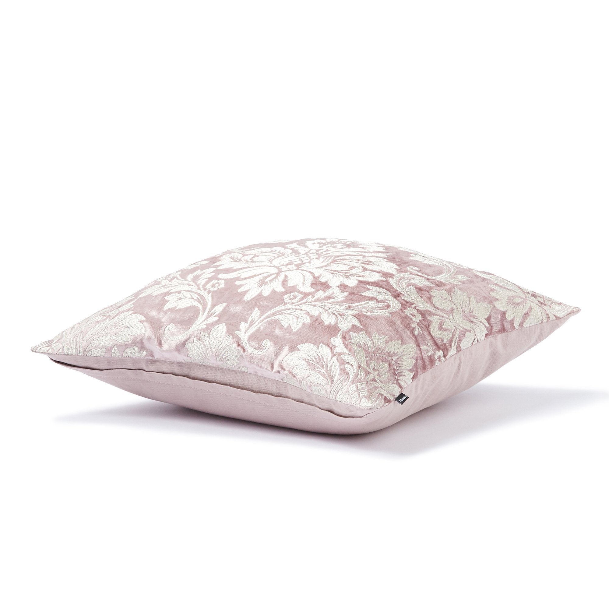 Charlesen Light Pink & Silver Cushion Cover - Soft Decorative Pillow Case for Sofa, Bed, Living Room