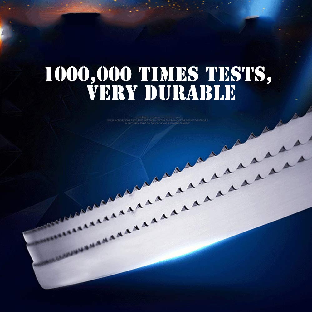 Huanyu Commercial Electric Meat Bone Cutting Bandsaw Blades - Stainless Steel Butcher Saw Blades for Bone-in Meat, Poultry & Fish - Perfect for Butcher Shops, Meat Processing & Home Kitchens (5-Pack)