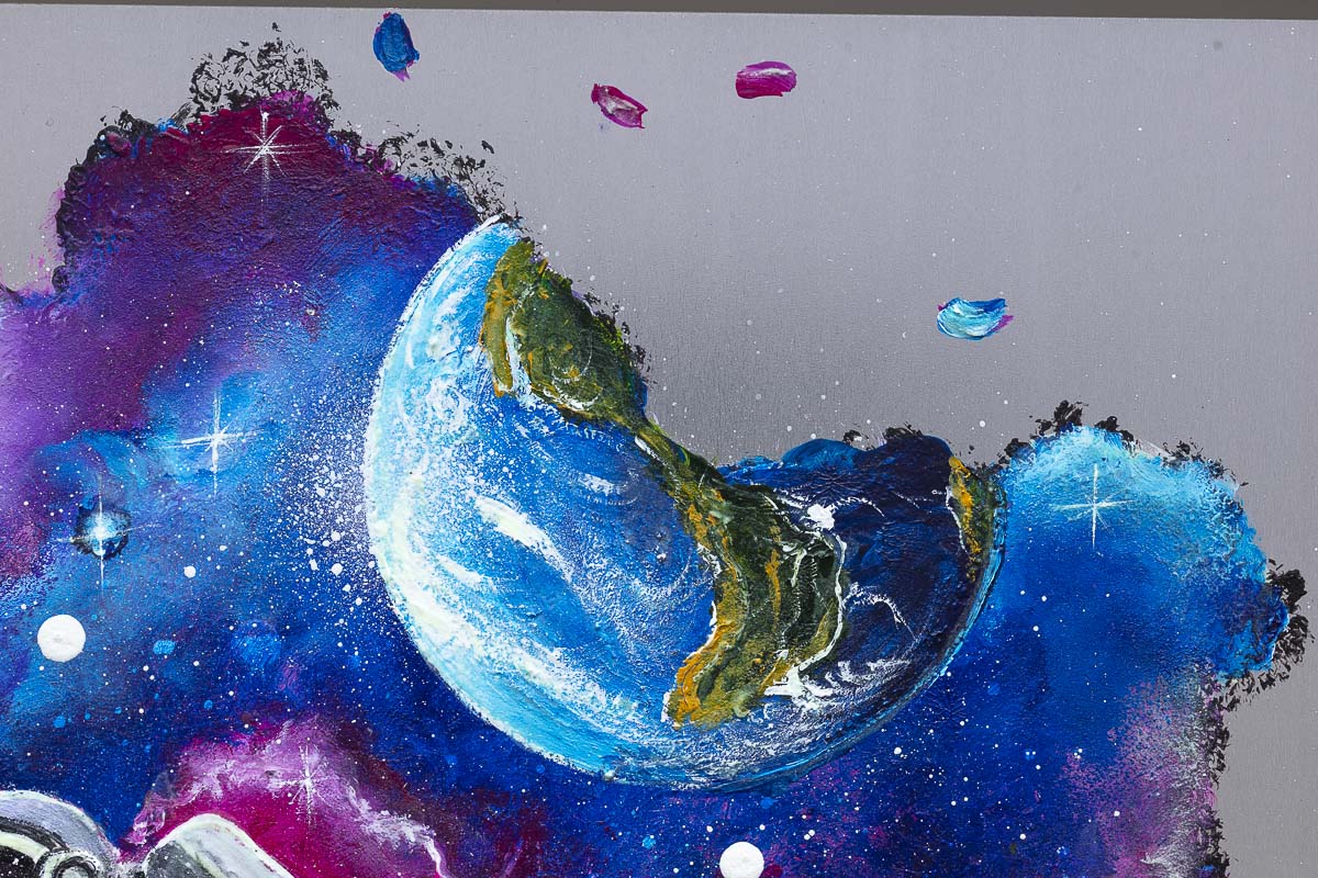 Original 'A Galaxy of Our Own' Artwork - Unique Space-Themed Wall Decor for Home & Office | Perfect Gift for Sci-Fi Lovers & Astronomy Enthusiasts