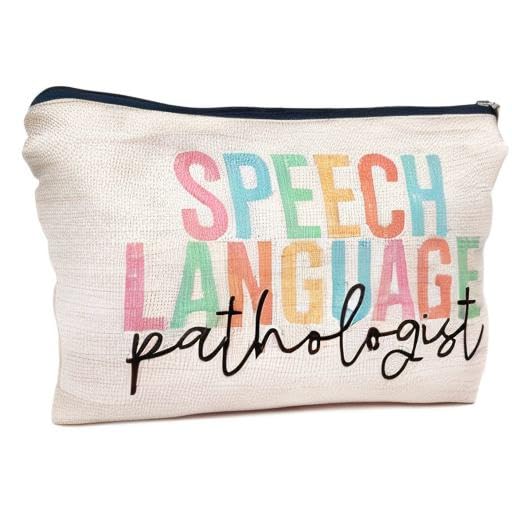 Speech Language Pathologist Makeup Bag - IWXYI SLP Gift Zipper Pouch for Travel & Toiletry | Perfect for Therapists, Students & Healthcare Professionals